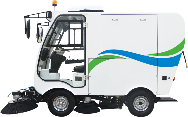 Airuite S6G pure electric sweeper, side view